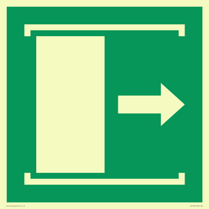 E033 safe condition door slides right to open